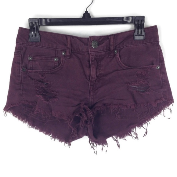 American Eagle Outfitters Pants - American Eagle Destructed Denim Short Shorts Sz 4